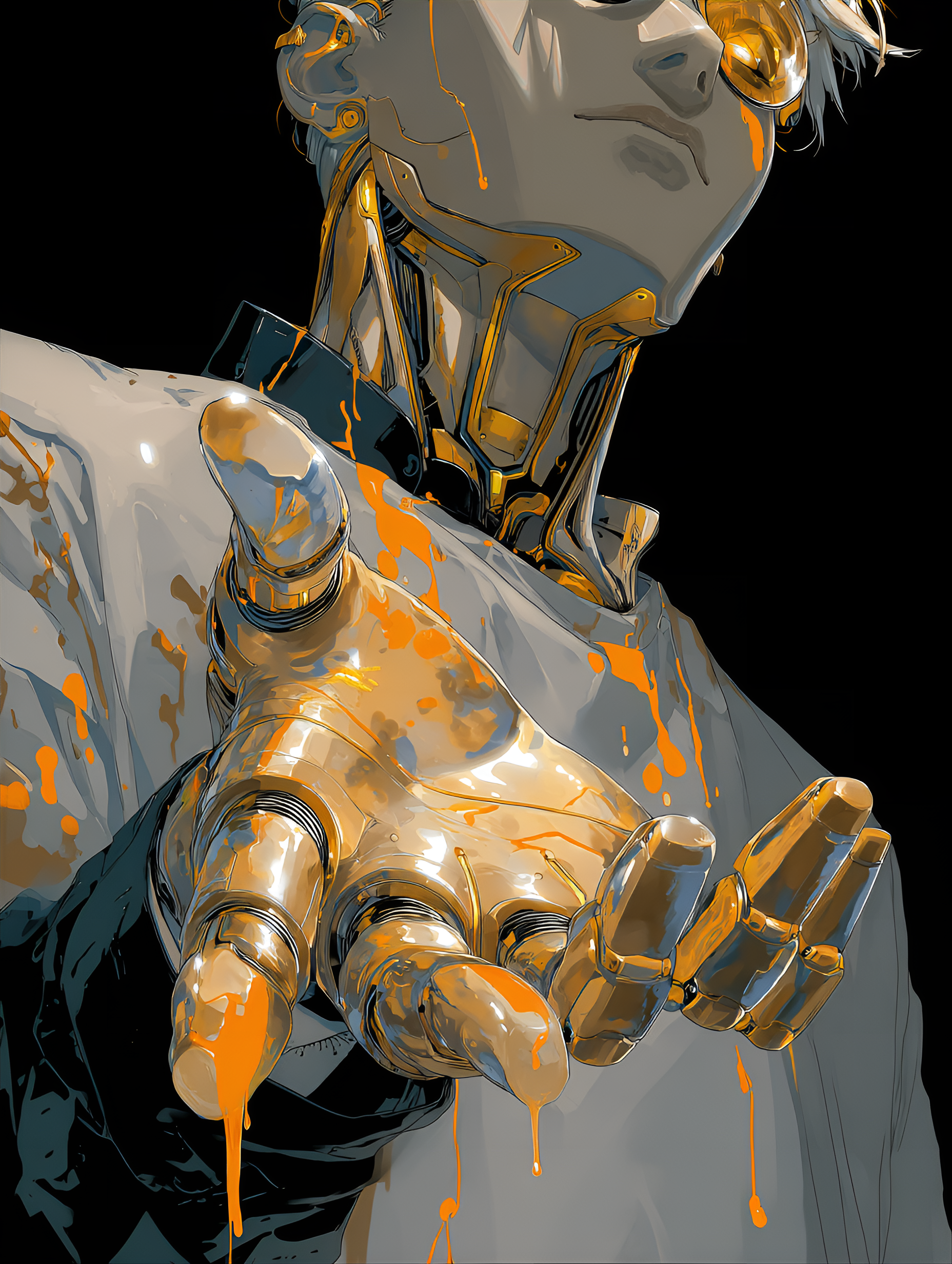 AI generated: Midjourney prompt: Modern anime style, 21st Century, Android artist, ... (Midjourney - Anime)