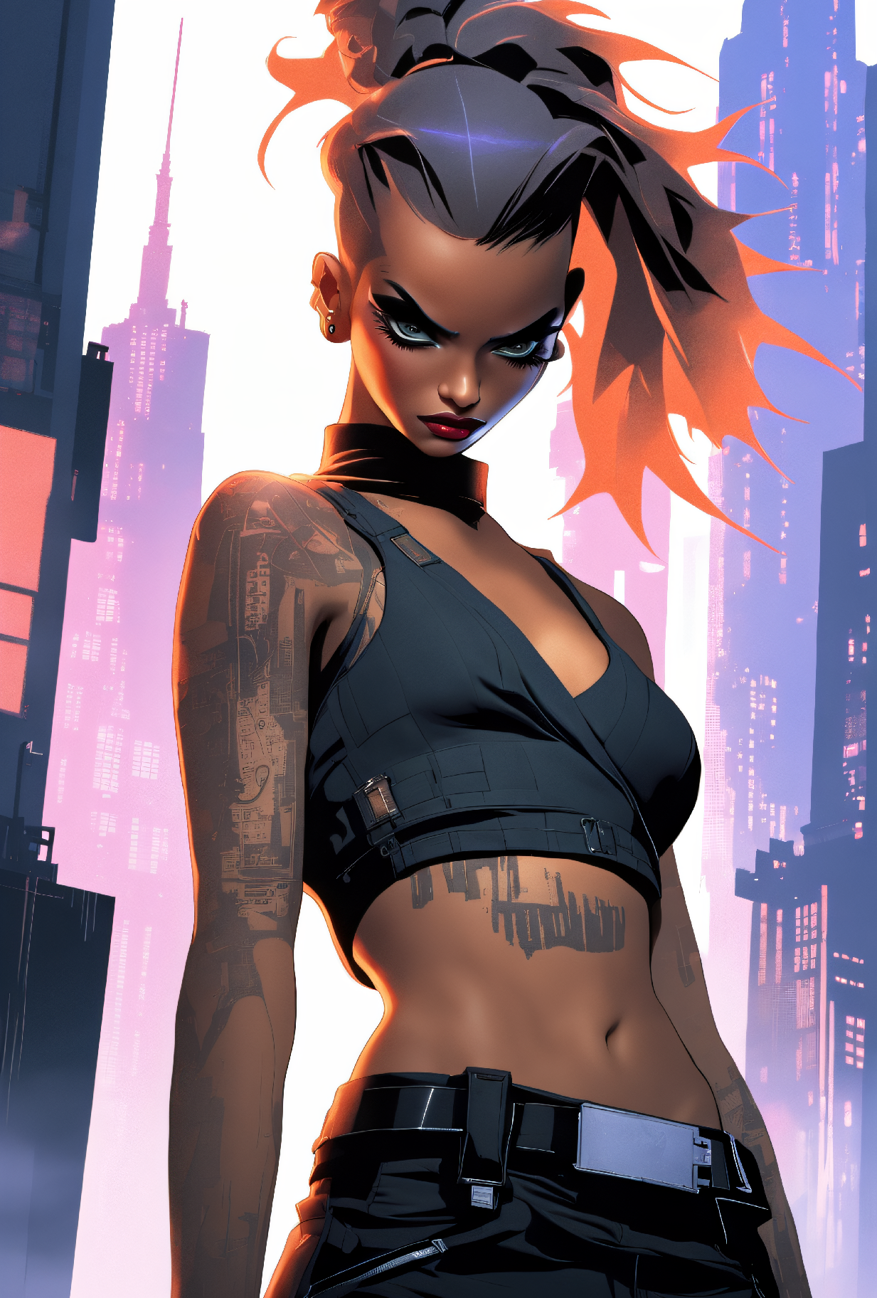 AI generated: Femme fatale (Stable Diffusion - Anime)