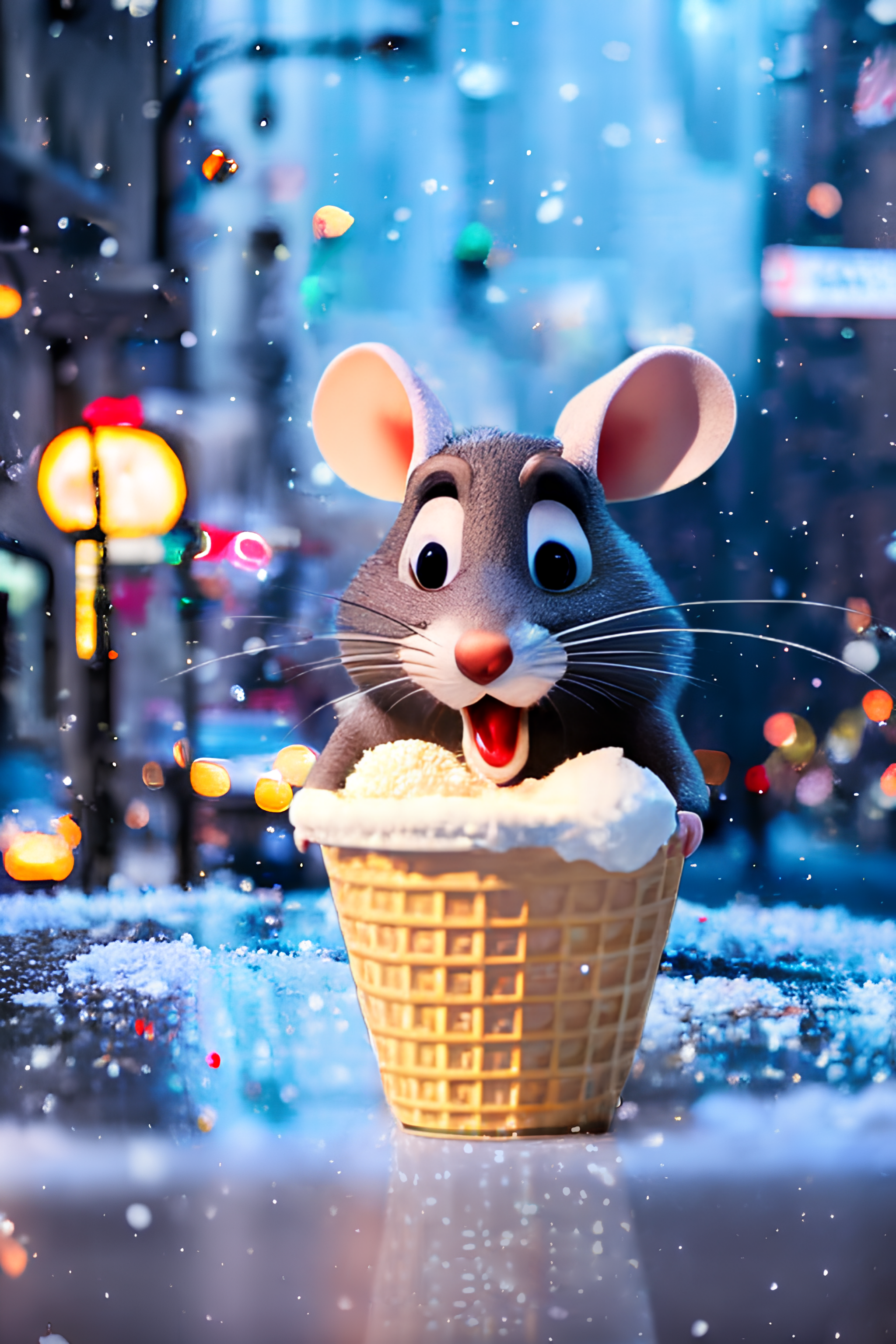 Stable Diffusion prompt: 3d fluffy Remy the rat from the ...