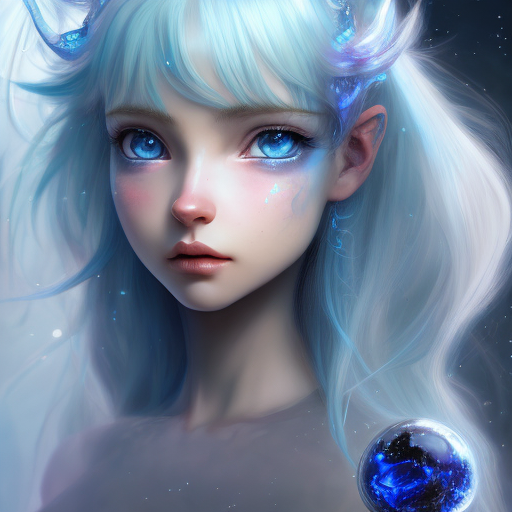 AI generated: Openjourney prompt: cirno, blue eyes, ice crystals in hair, big eyes, ... (Openjourney - Concept Art)