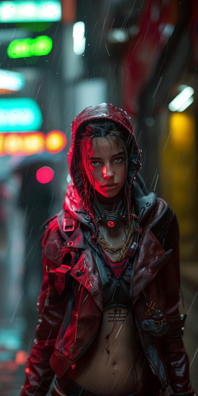 AI generated: Midjourney prompt: shadowheart from Baldurs gate 3 as a cyberpunk edg... (Midjourney - Photography)