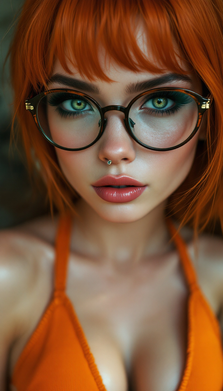 FLUX prompt: Photo of a ultra realistic of velma from scooby-do... - FLUX