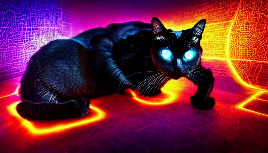 pixel art cat studying python | stable diffusion... Stable Diffusion prompt: concept art schrodinger's cat in...