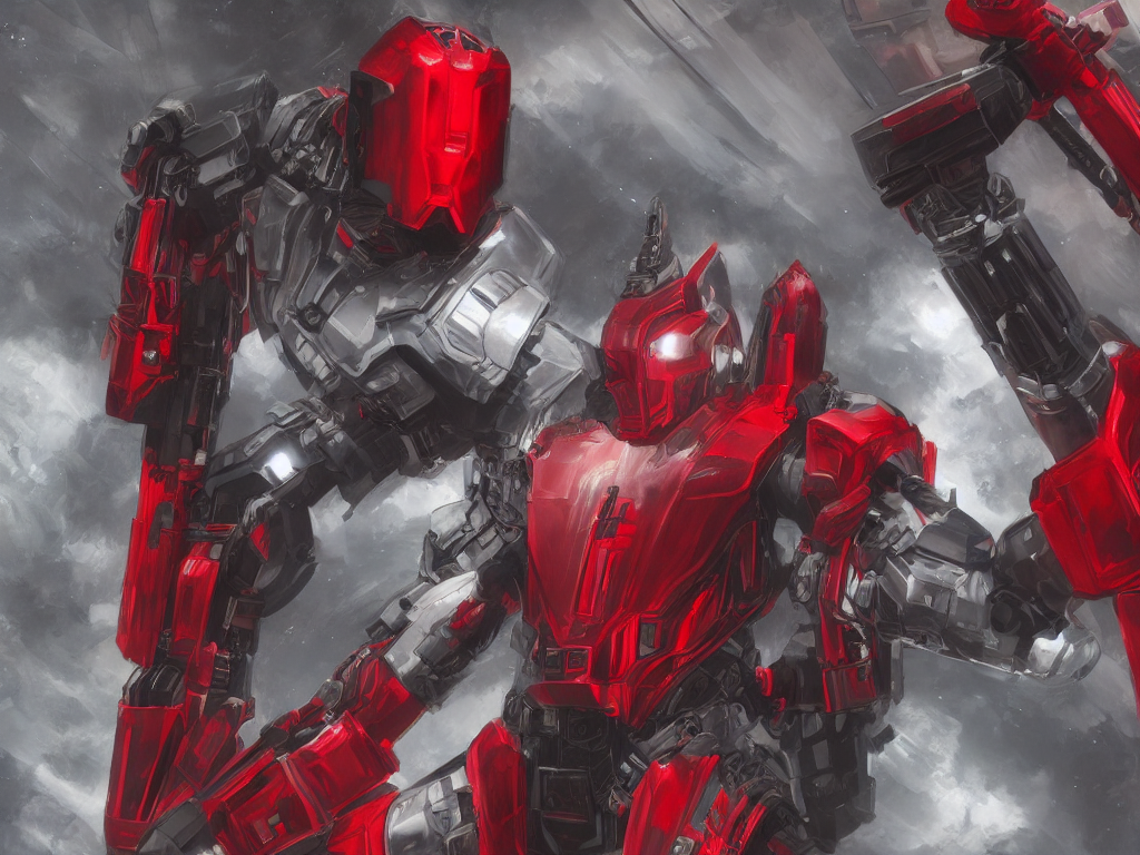 Stable Diffusion prompt: ultra-wide photo red sci-fi armo...