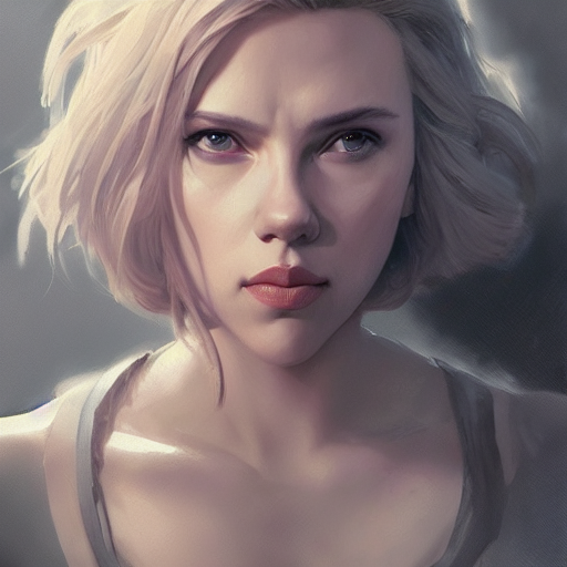 AI generated: Stable Diffusion prompt: Scarlett Johansson, highly detailed, artstation, s... (Stable Diffusion - Portraits)