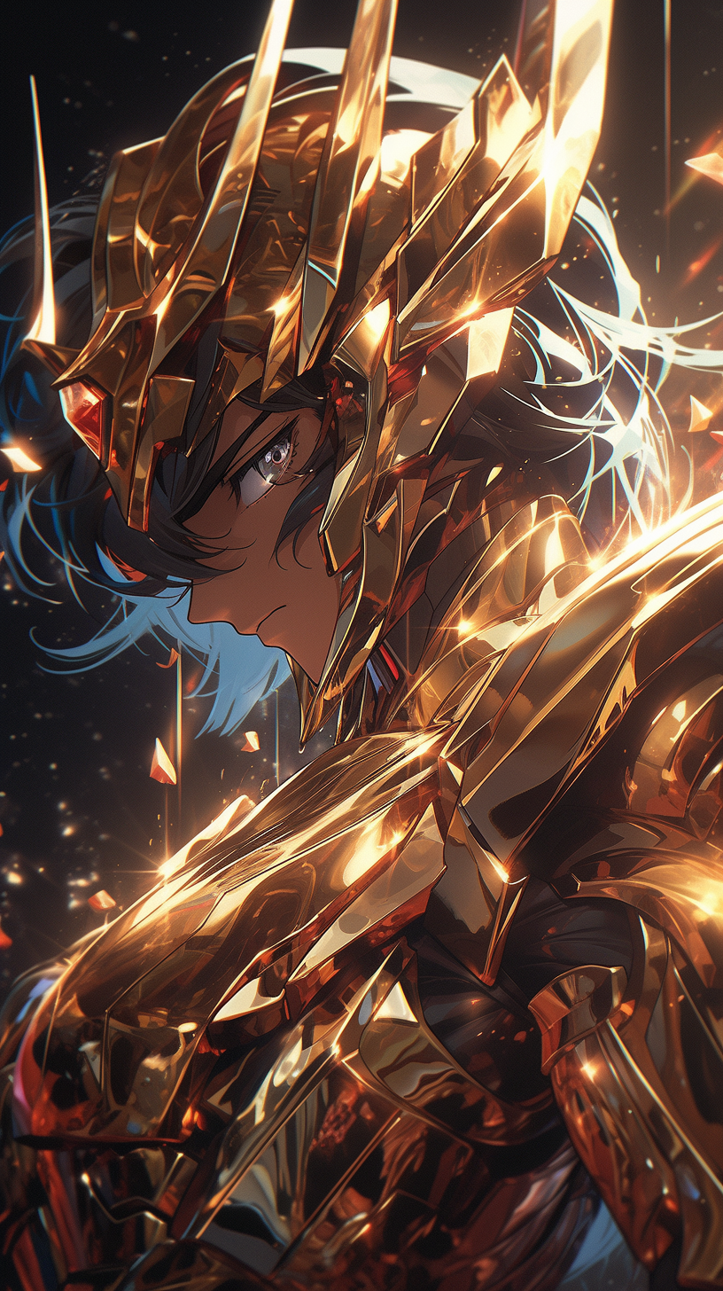 AI generated: Midjourney prompt: Saint Seiya (Midjourney - Anime)