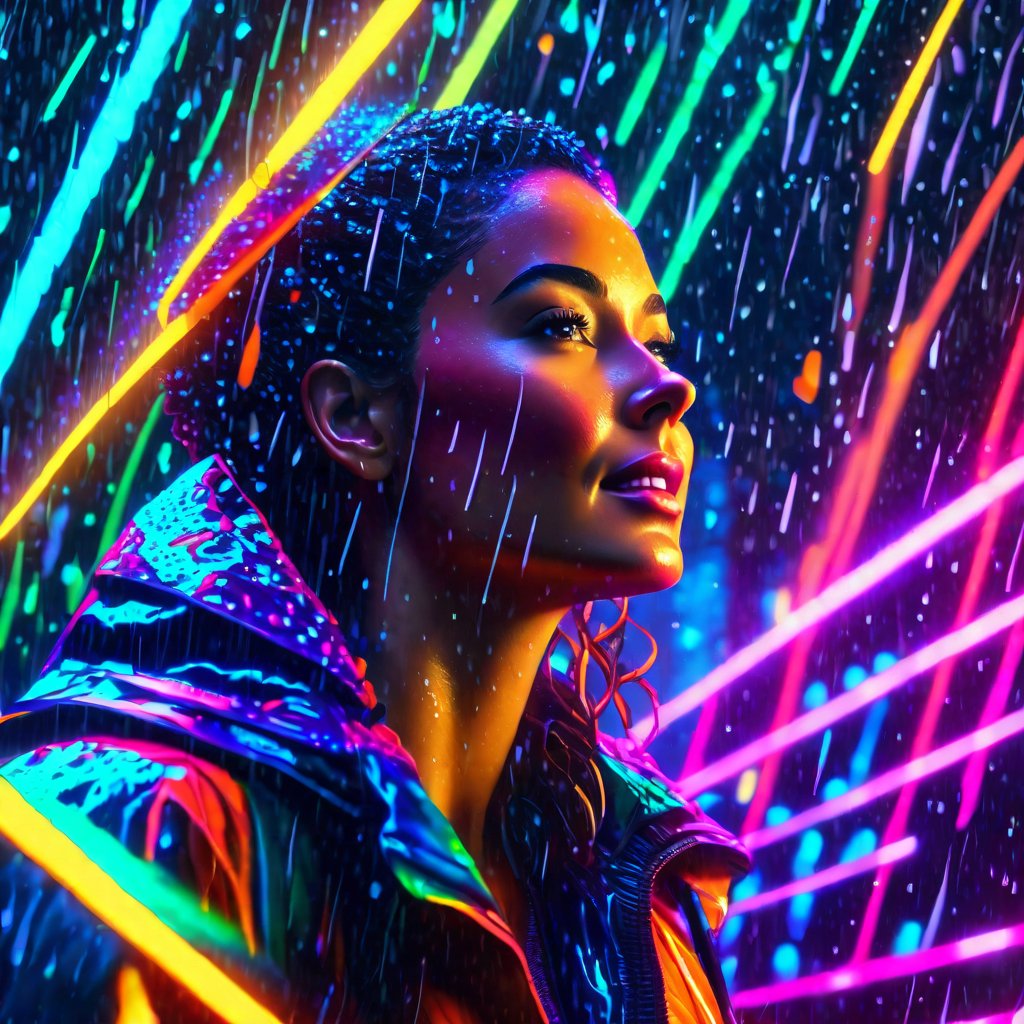AI generated: Stable Diffusion prompt: A a closeup of a woman that runs through the rain ... (Stable Diffusion - Portraits)