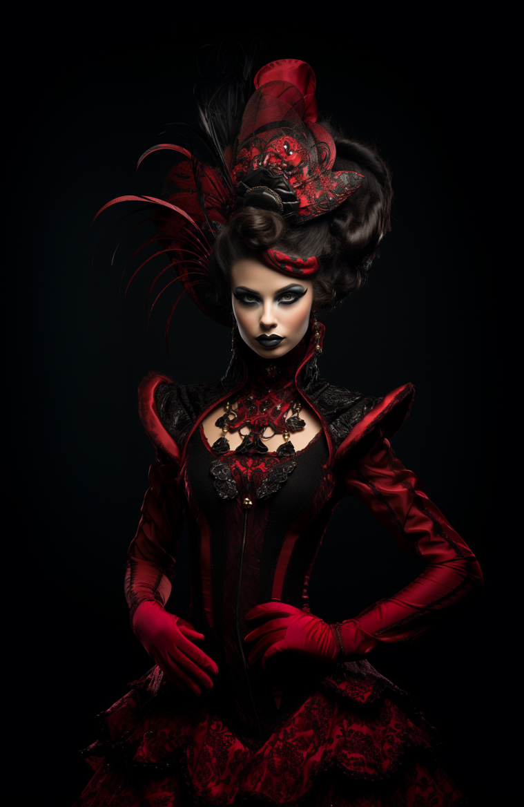 AI generated: Devil Woman II (Midjourney - Fashion)