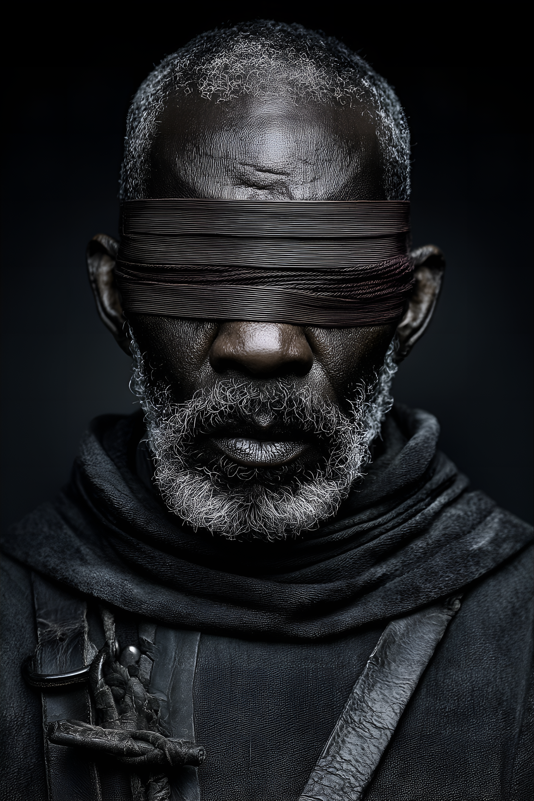 AI generated: Midjourney prompt: Close-up portrait of a mature man, likely middle-a... (Midjourney - Portraits)