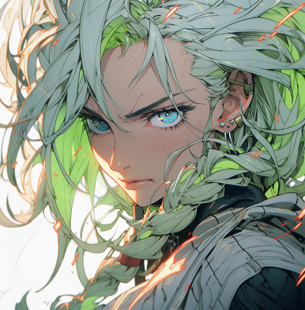 AI generated: Midjourney prompt: saiyuki of dragon ball with blue eyes and yellow g... (Midjourney - Anime)