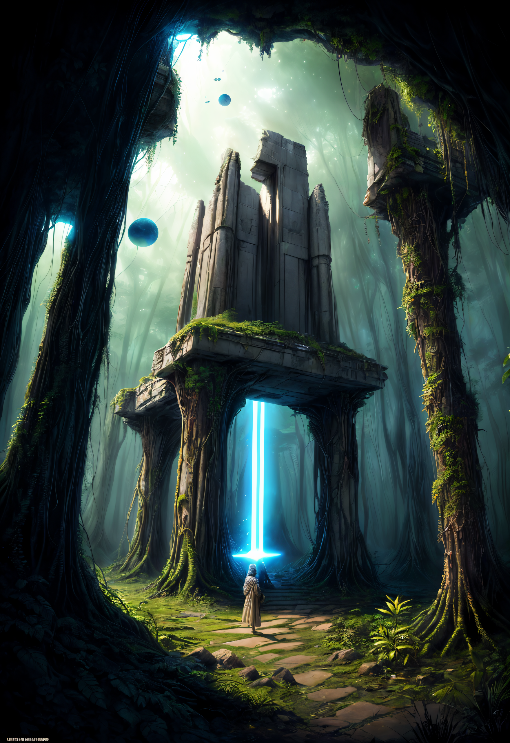 AI generated: Ancient Jedi Temple (DreamShaper - Architecture)