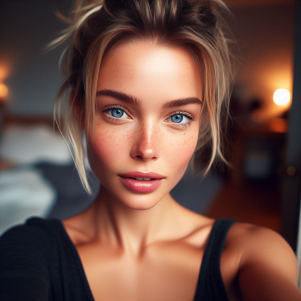 صورة مولدة بالذكاء الاصطناعي: I'm not real...are you? (نموذج Realistic Vision V2.0 - صور شخصية)