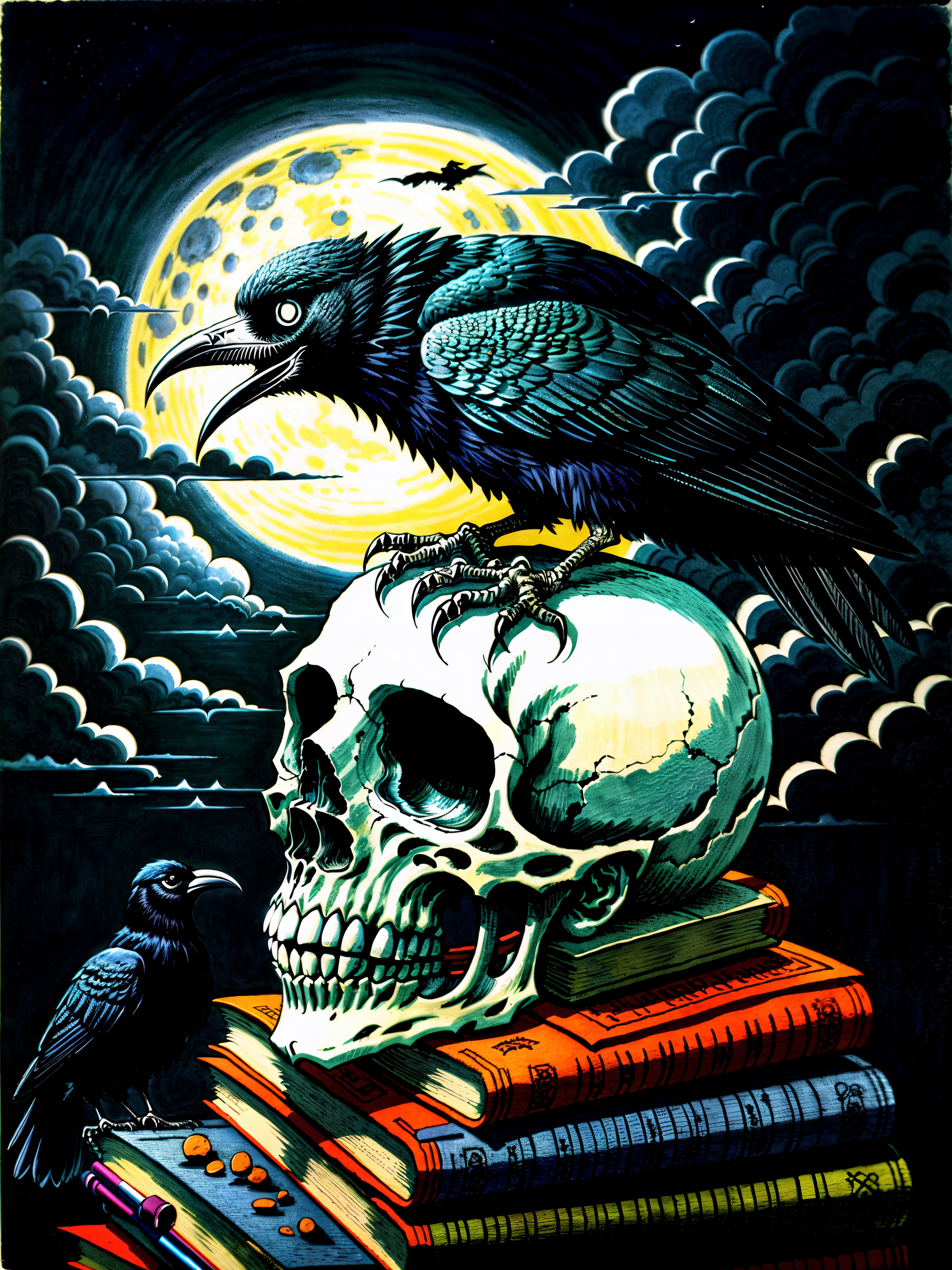 AI generated: Edger Allen Poe's Raven (JIM EIDOMODE - Concept Art)
