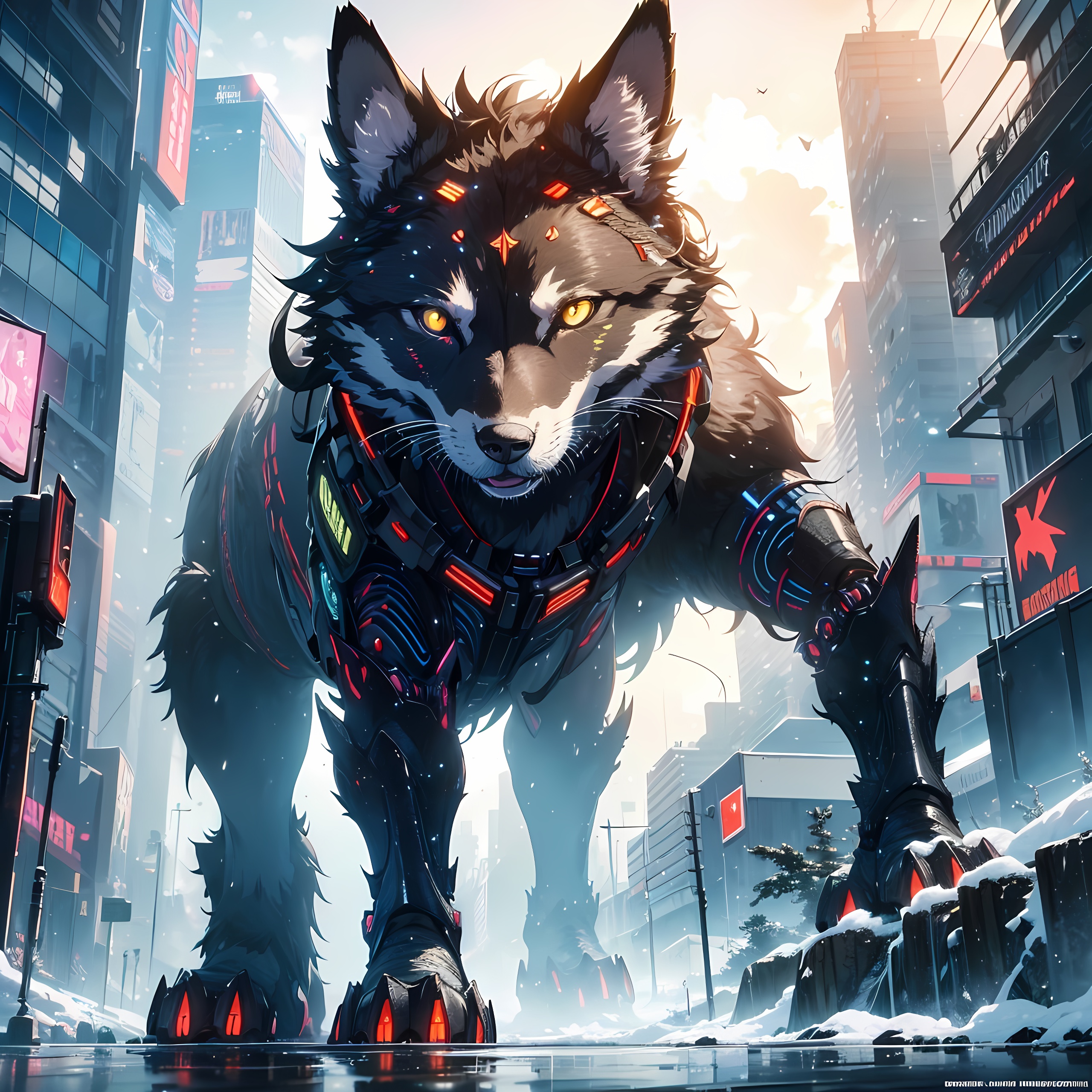 Stable Diffusion prompt: scenic view landscape cyberpunk ...