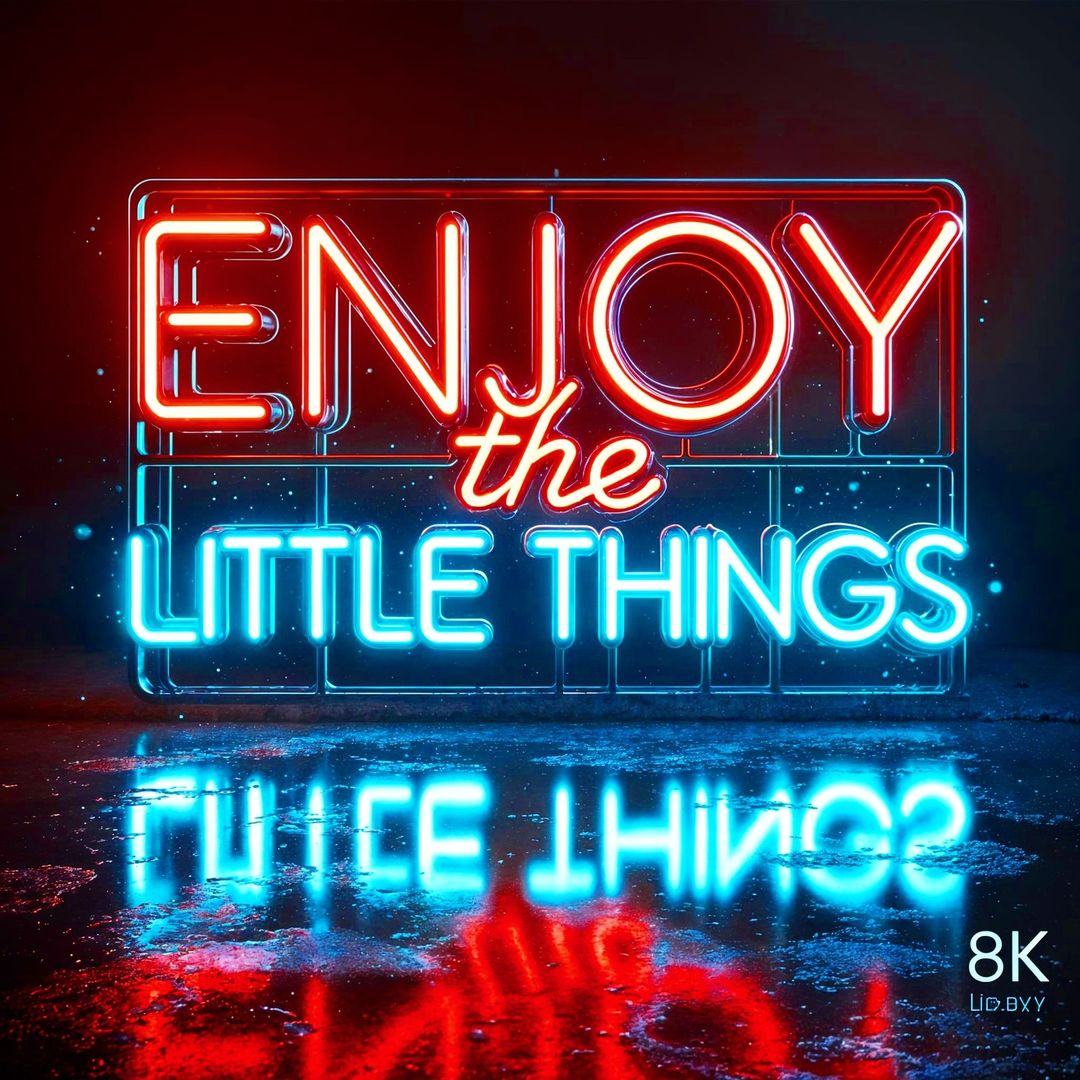 AI generated: Enjoy the Little Things (DALL·E - Logo Icon Design)