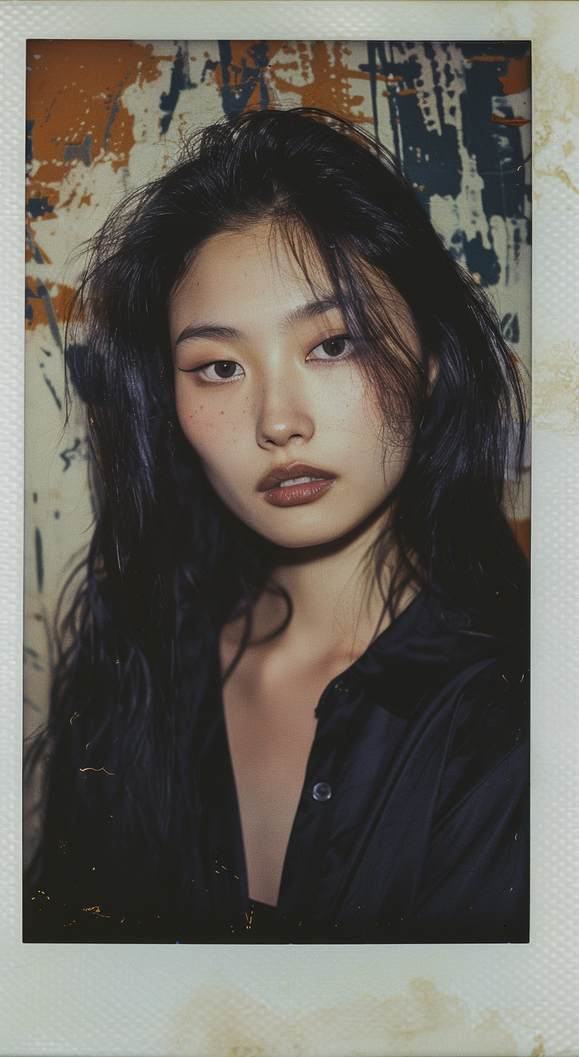 AI generated: Midjourney prompt: female model, Asian, Polaroid proof for a fashion ... (Midjourney - Photography)