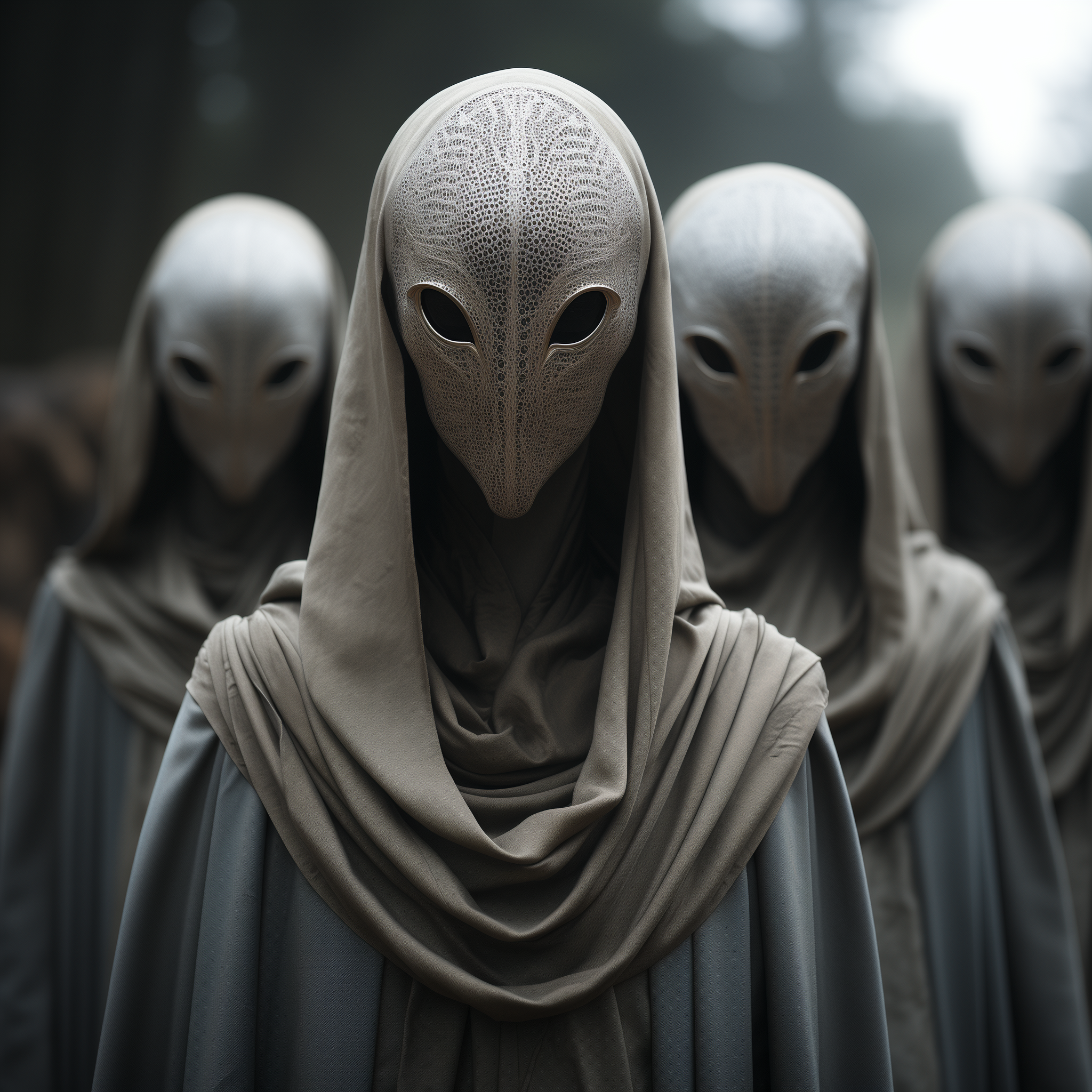 صورة مولدة بالذكاء الاصطناعي: The Silent Soul Slicers (نموذج Midjourney - فن مفاهيمي)
