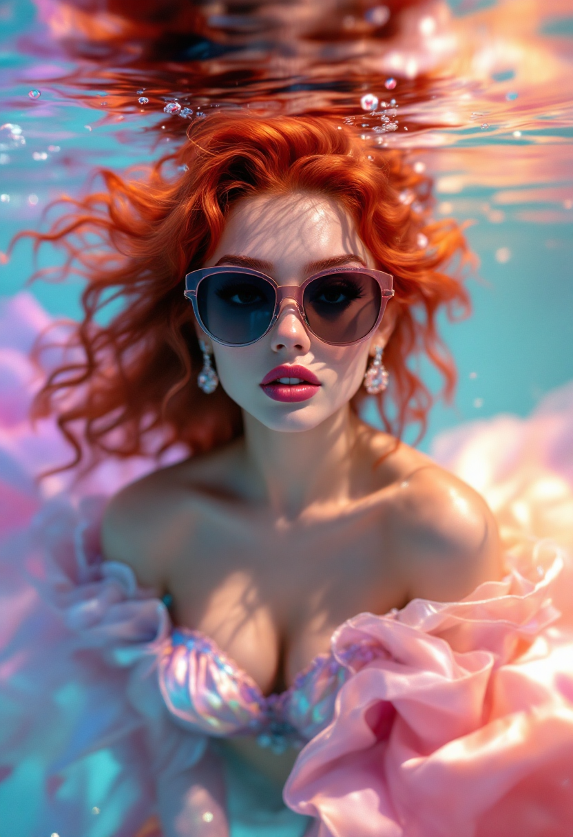 FLUX prompt: Vibrant, high-fashion photography of 20-year-old A... - FLUX