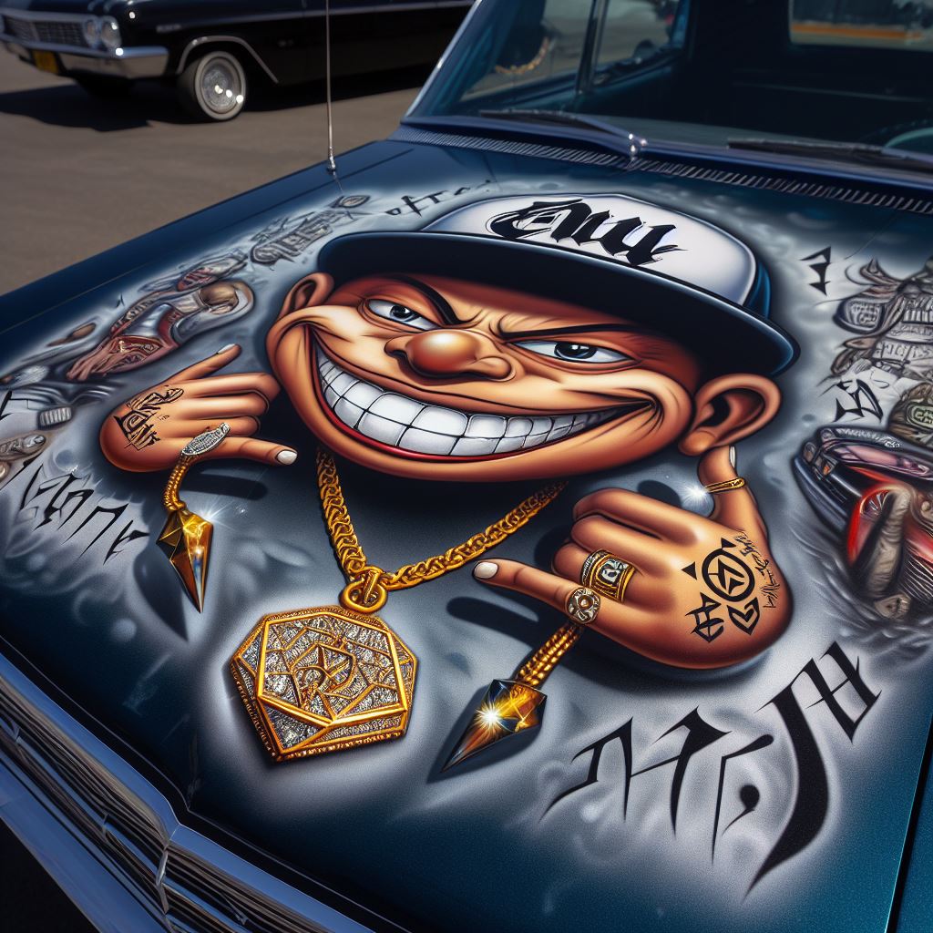 صورة مولدة بالذكاء الاصطناعي: 90s Retro Airbrushing (a lost art) (نموذج DALL·E - فن مفاهيمي)
