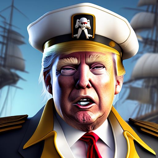 Openjourney prompt: photo of Donald Trump as a pirate cap...