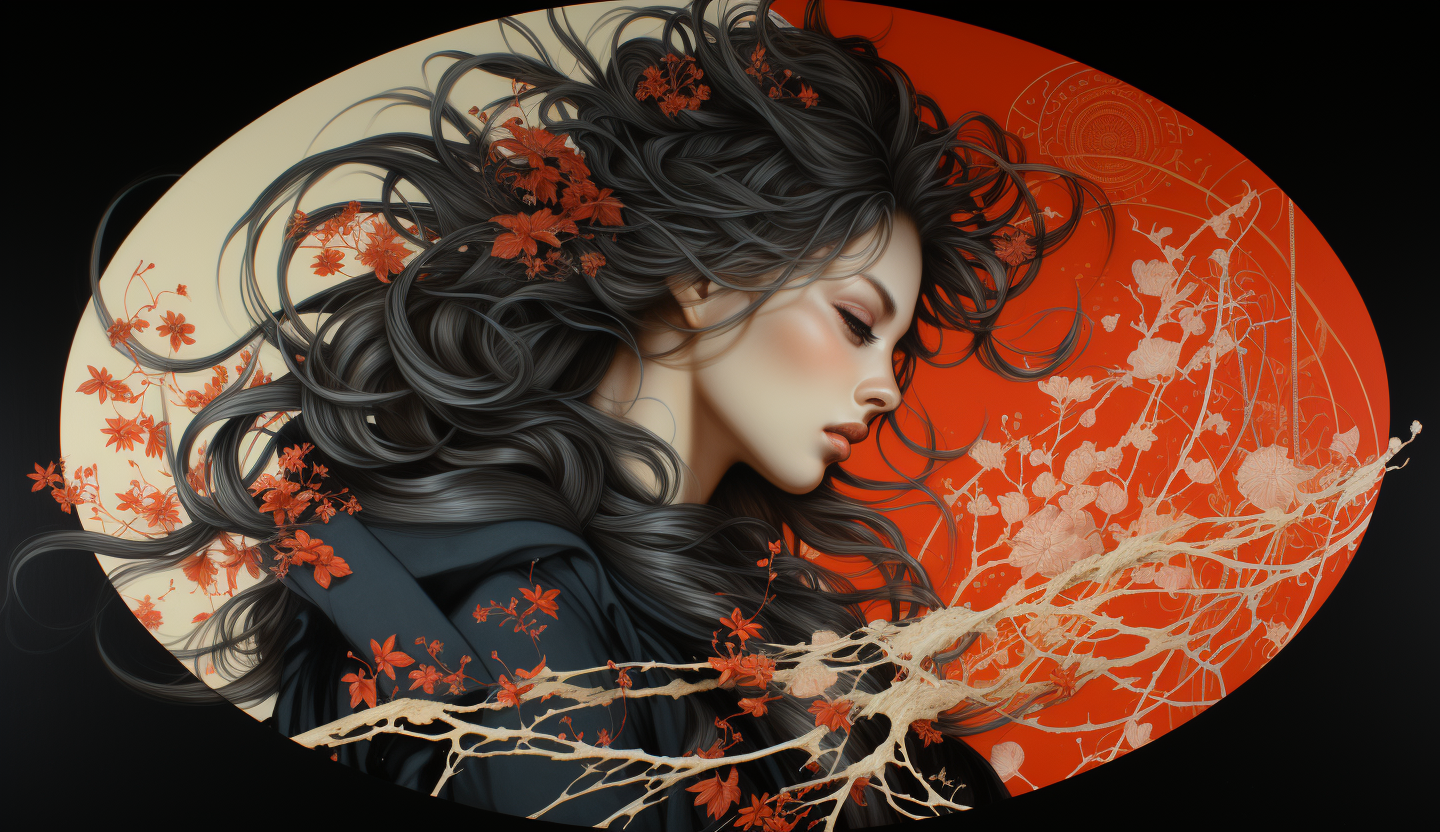 AI generated: Midjourney prompt: Japanese art prints on heavy cardstock, in the sty... (Midjourney - Concept Art)