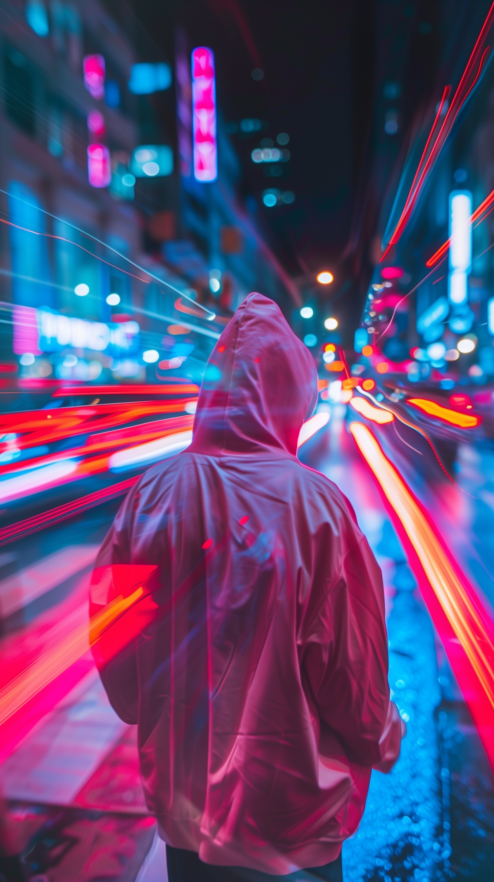 Midjourney prompt: photography, vibrant street capturing a man model ... - Midjourney