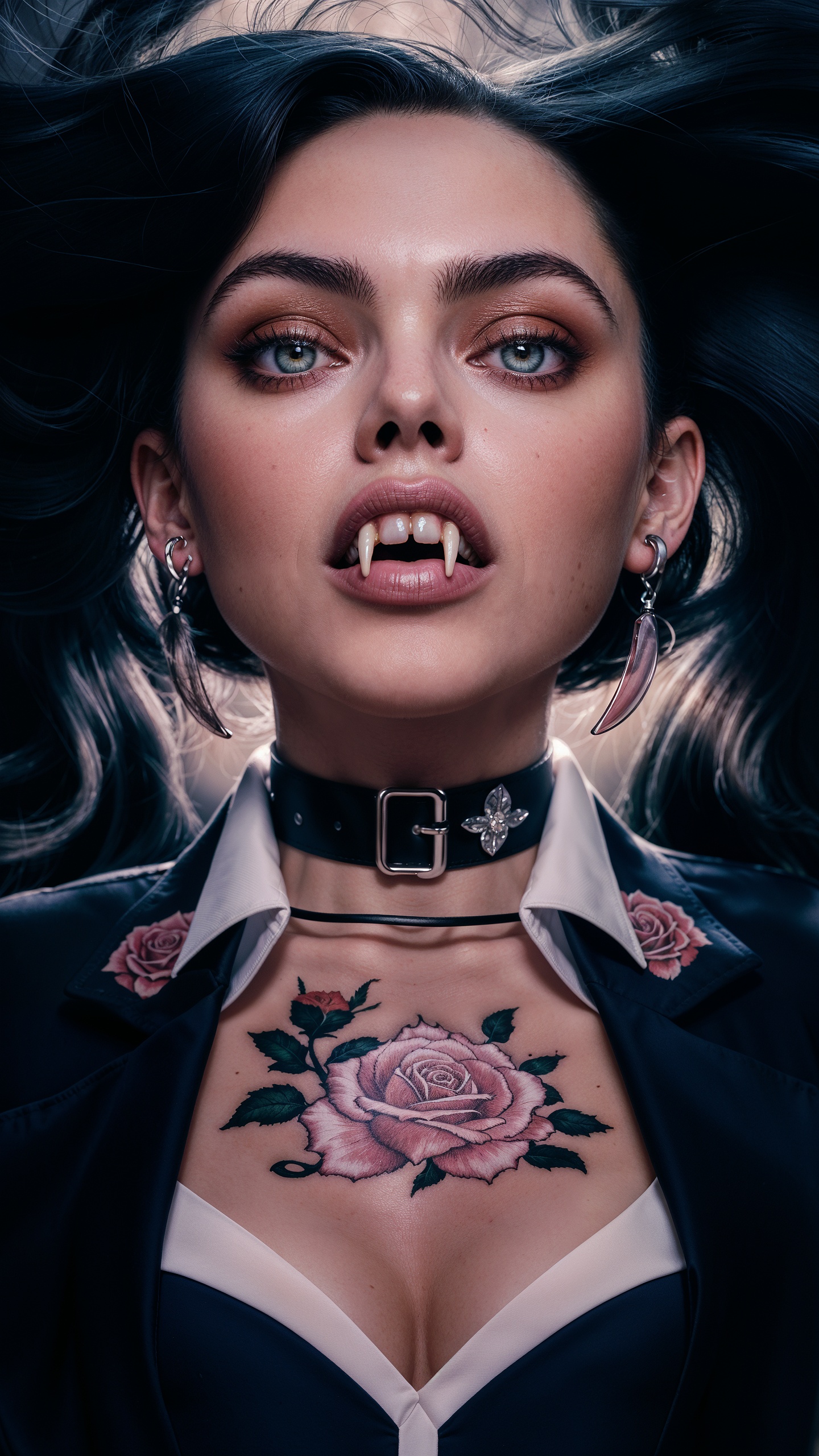 AI generated: SD XL prompt: A close-up portrait of a woman with striking featu... (SD XL - Photography)