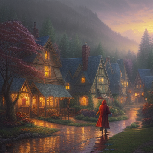 DreamShaper prompt: Thomas Kinkade style watercolor paint...