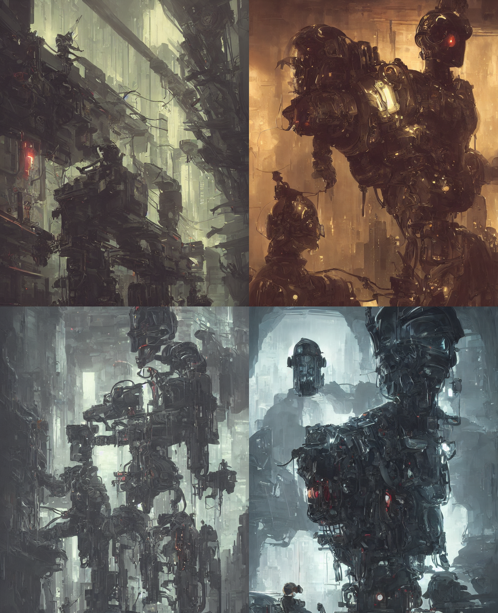Stable Diffusion prompt: A cyberpunk painting of a single...