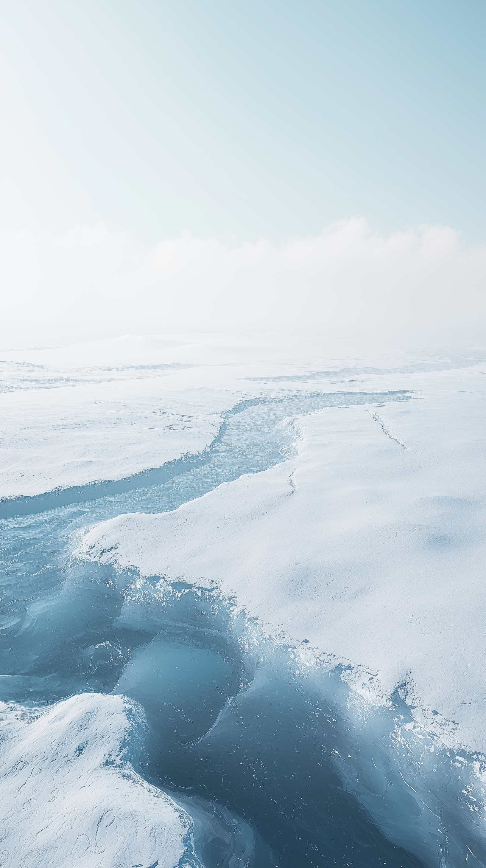 AI generated: Midjourney prompt: drone shot, frozen tundra, snow-laden stretches, m... (Midjourney - Landscapes)