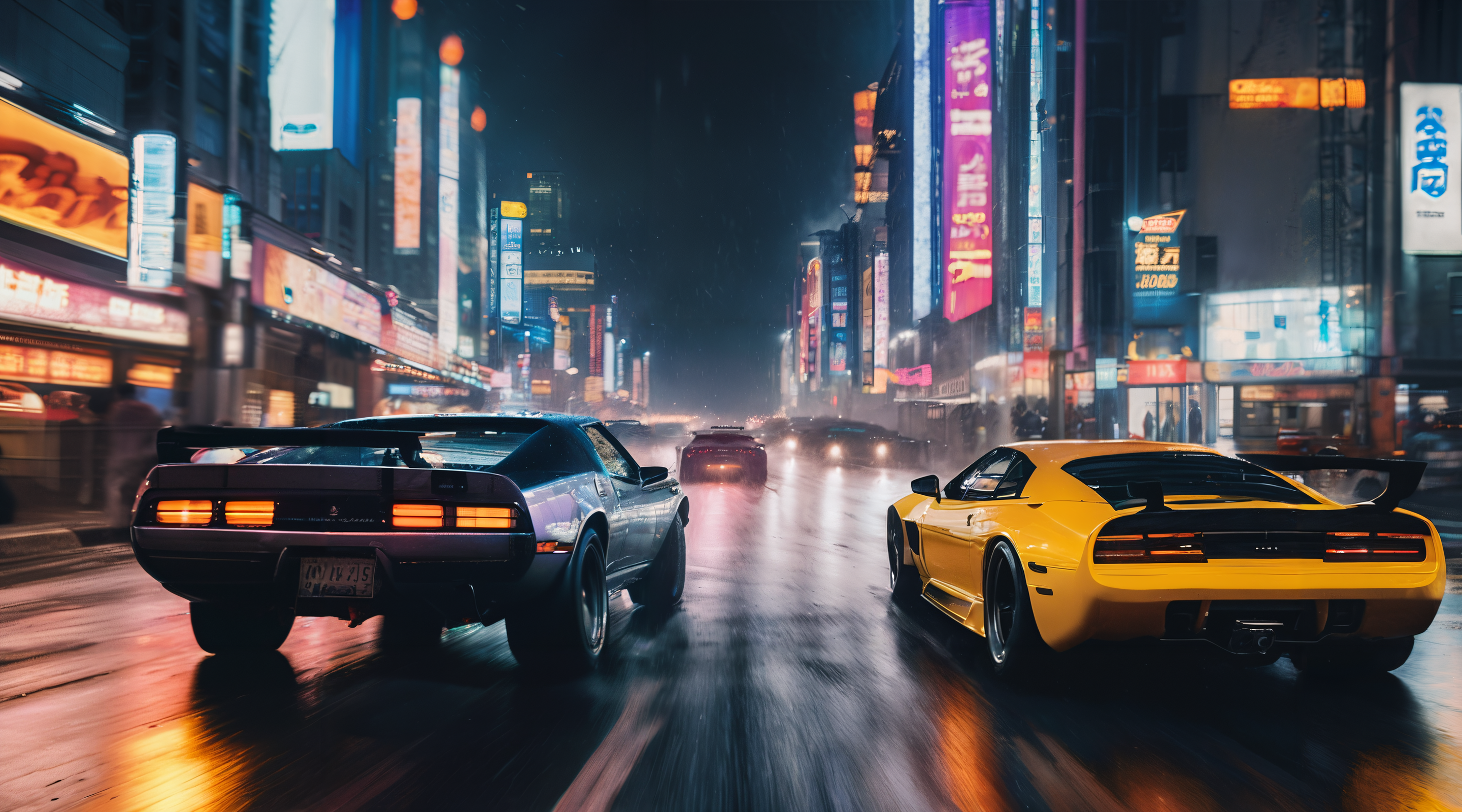 صورة مولدة بالذكاء الاصطناعي: Street Race v3 (نموذج DreamShaper - فن مفاهيمي)