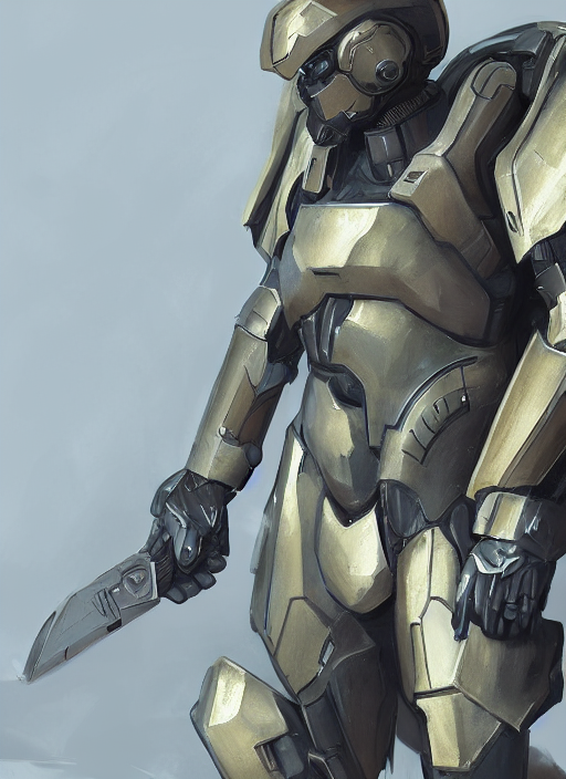 Stable Diffusion prompt: sci - fi soldier in heavy futuri...