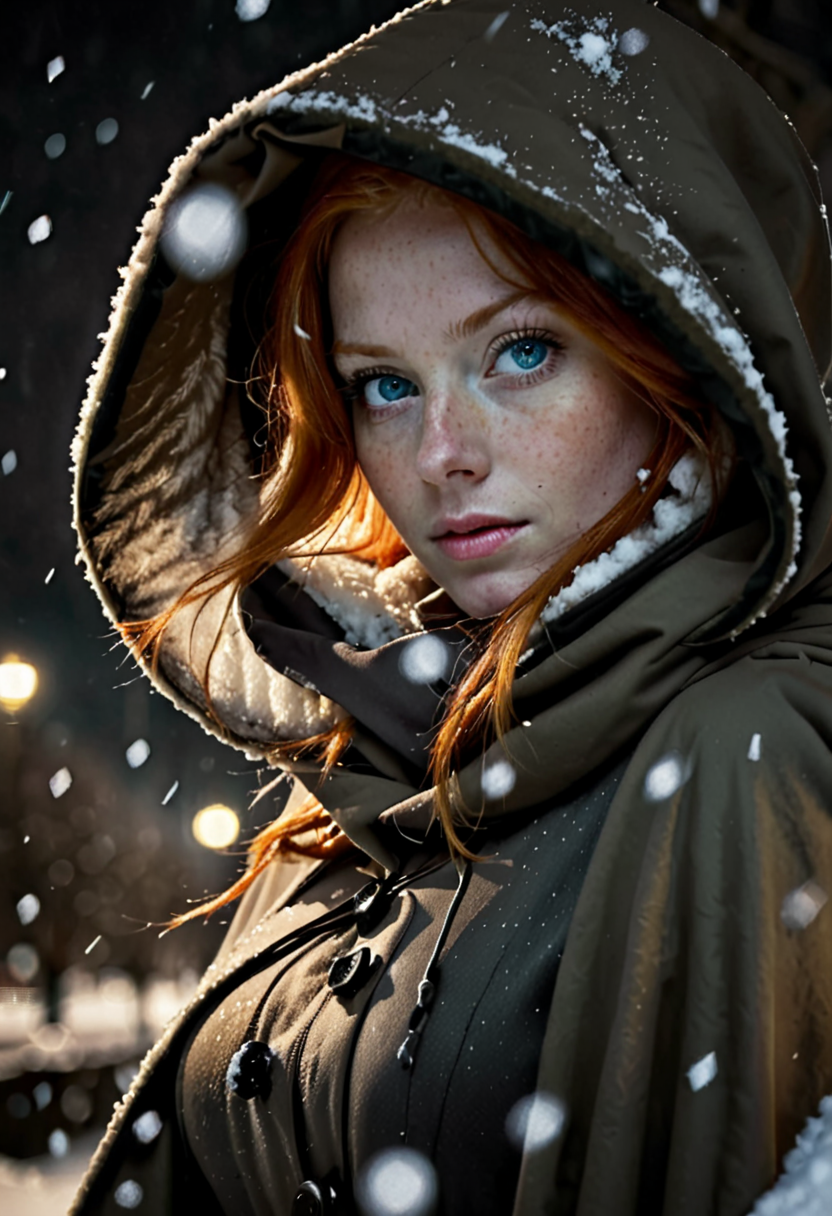 صورة مولدة بالذكاء الاصطناعي: Stable Diffusion prompt: HDR photo of woman, ginger hair, (freckles:0.6), l... (نموذج Stable Diffusion - تصوير فوتوغرافي)