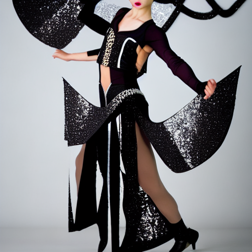 Stable Diffusion prompt: design a costume for a dance sce...
