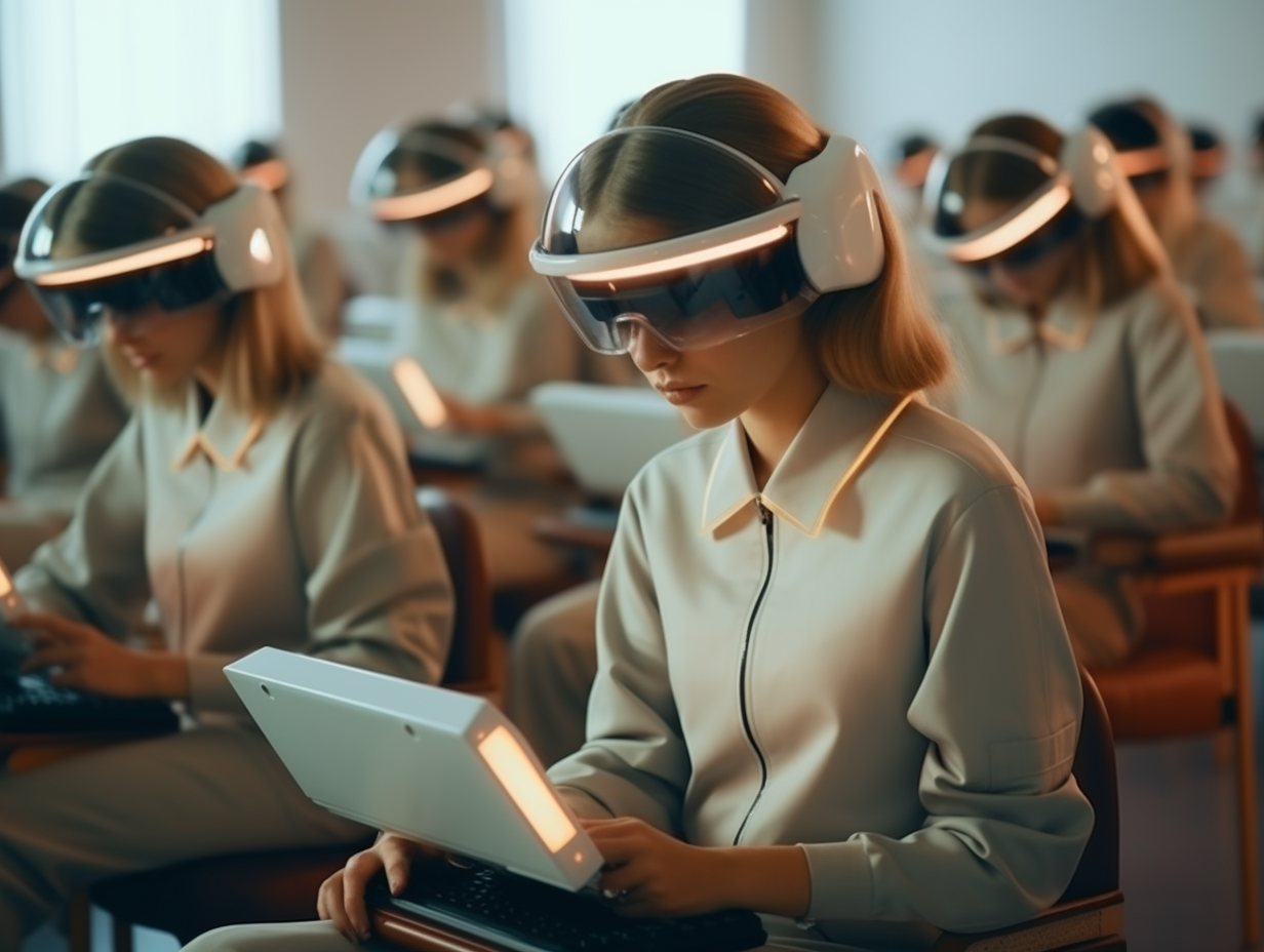 AI generated: Midjourney prompt: disposable photography of student are studying in ... (Midjourney - Photography)