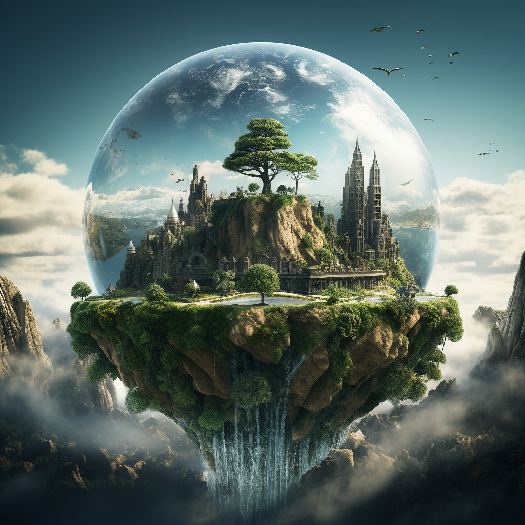 AI generated: Midjourney prompt: Alternative Earth (Midjourney - Landscapes)