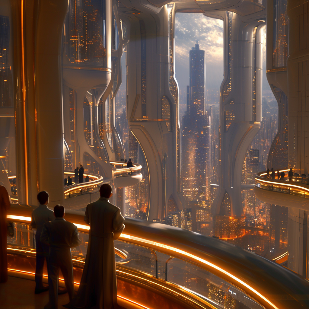 AI generated: Midjourney prompt: Incredible ultra detailed cityscape of future at ... (Midjourney - Architecture)