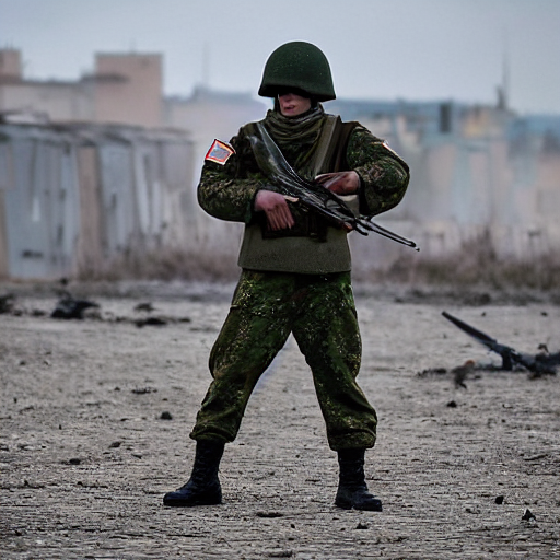 Stable Diffusion prompt: Third world war, modern soldier ...