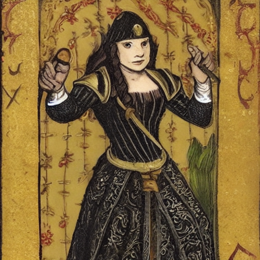 Stable Diffusion prompt: medieval style portrait, medieva...