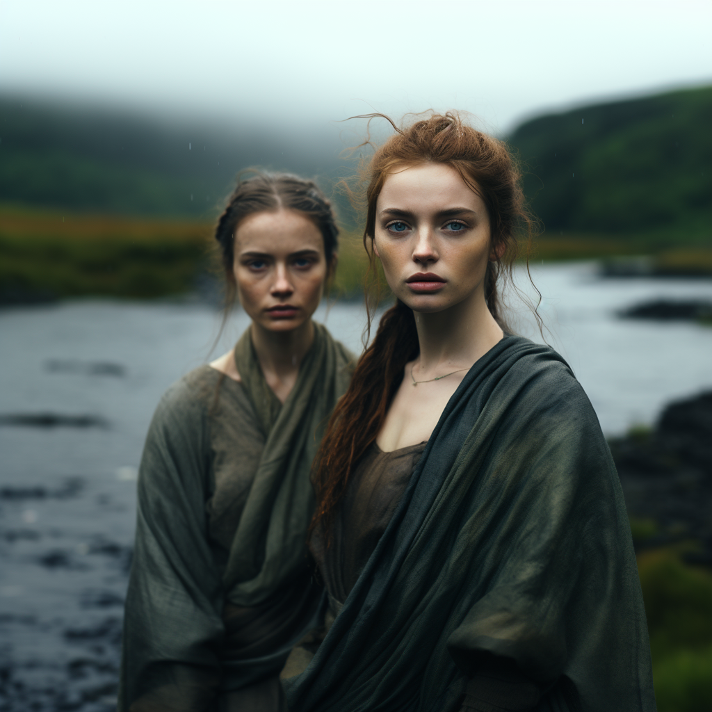AI generated: Midjourney prompt: irish girls, taylor hennessy, tomas ffoss, art, ph... (Midjourney - Portraits)