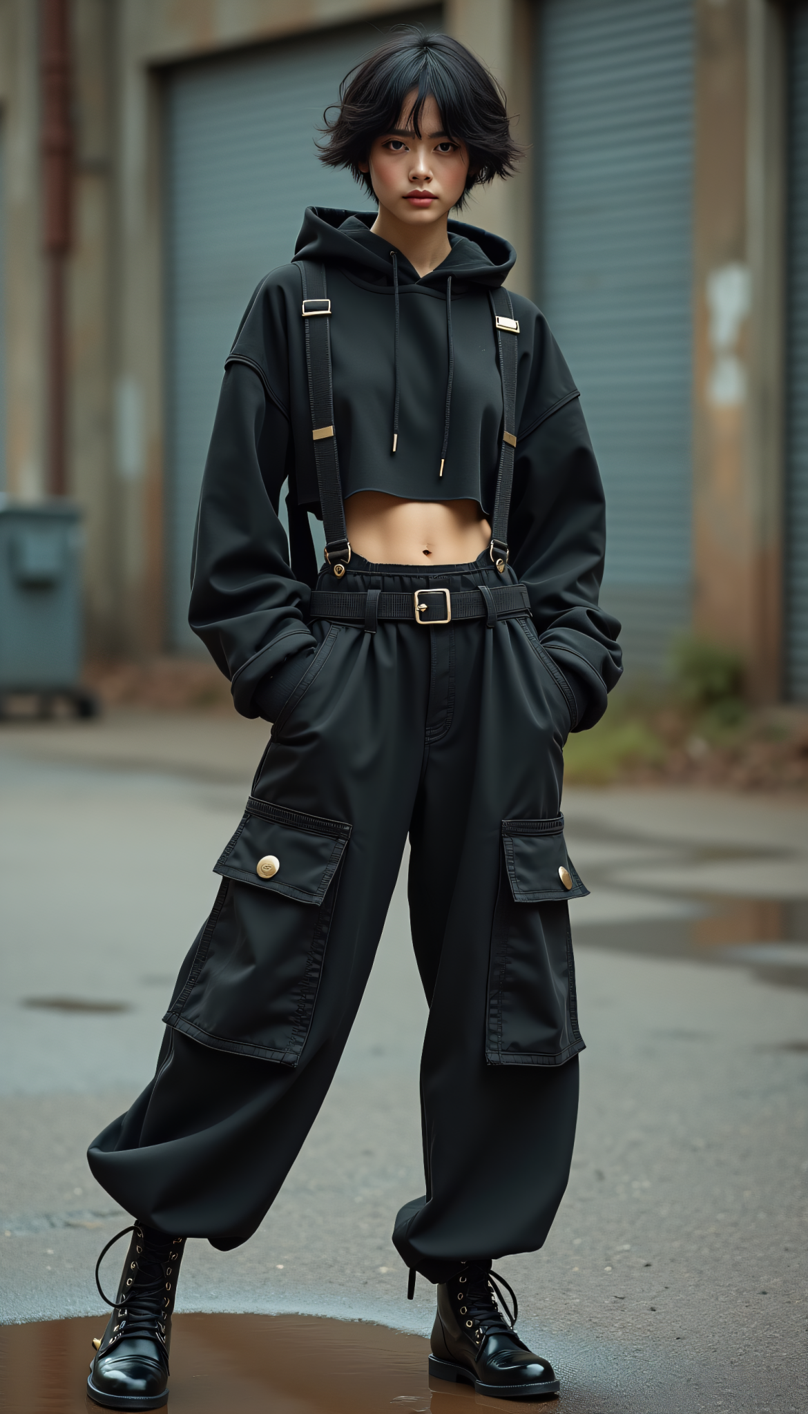 AI generated: FLUX prompt: High Fashion, a photo of a slim, small breast, fla... (FLUX - Fashion)