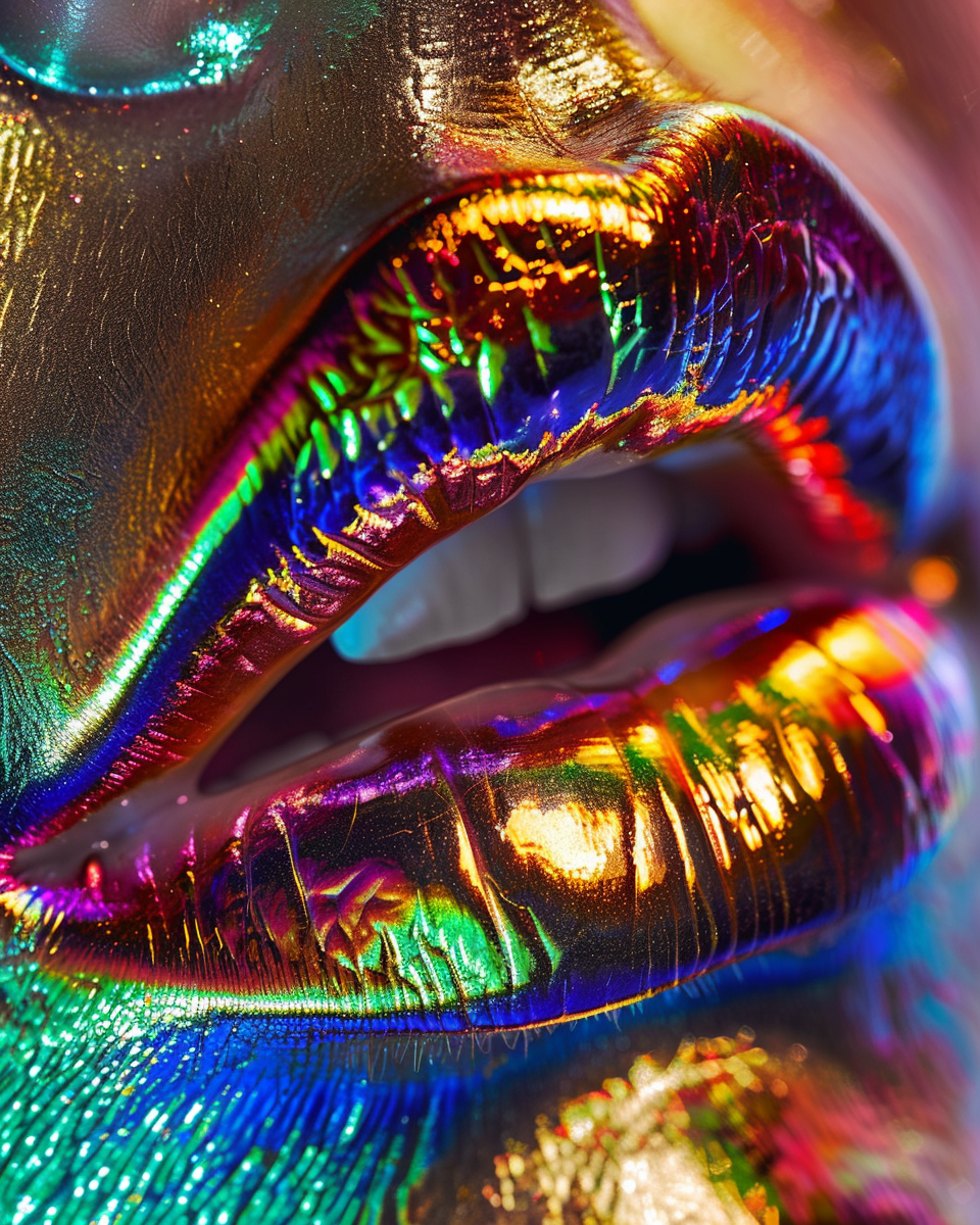 AI generated: Midjourney prompt: Close up of lips, front view portrait, made from s... (Midjourney - Photography)