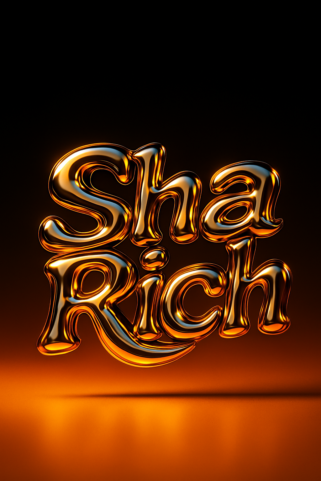 AI generated: ChatGPT Image prompt: A 3D metallic chrome text logo that says "ShaRich"... (ChatGPT Image - Logos, Icons & Design)