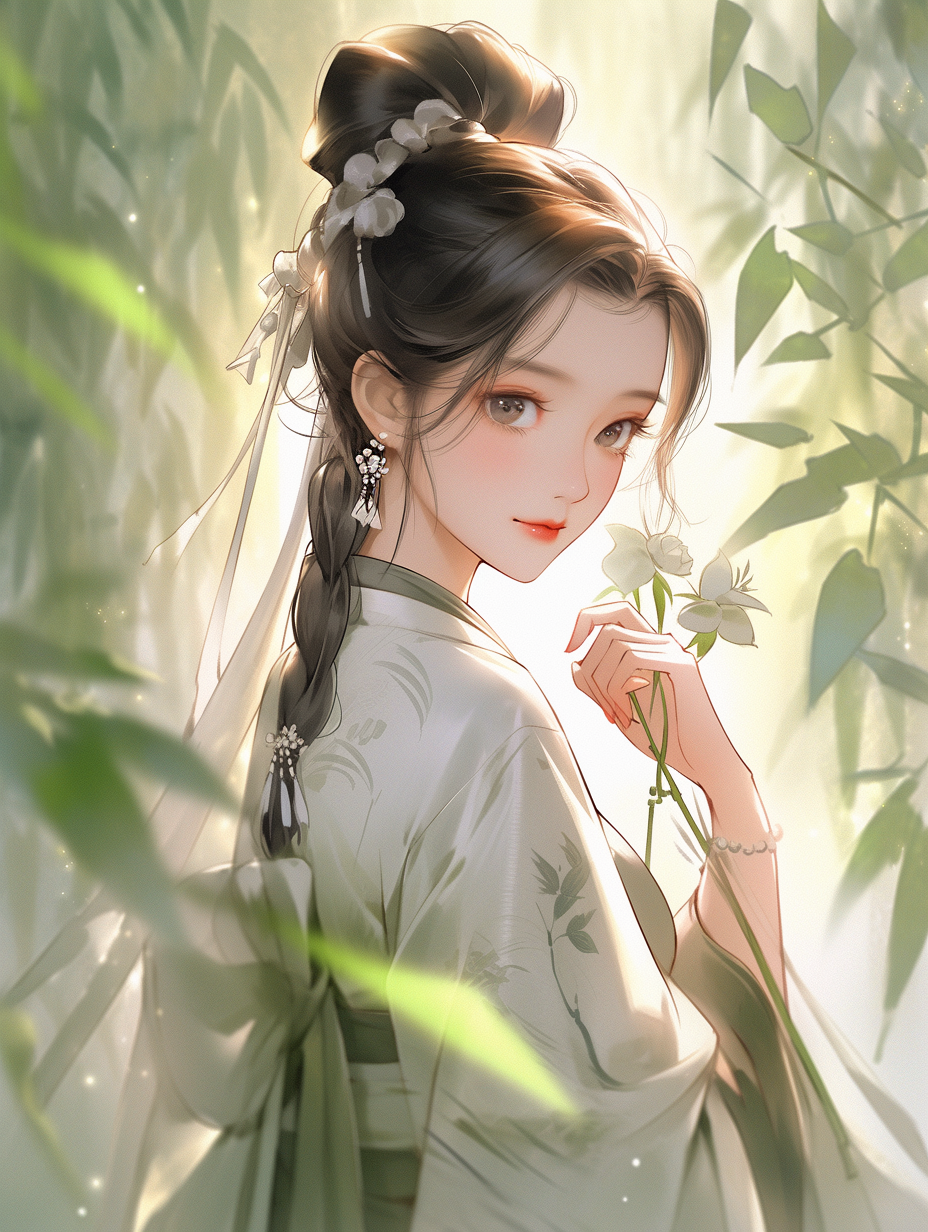AI generated: Midjourney prompt: Ancient China, Han Dynasty 1500-year graceful and ... (Midjourney - Anime)