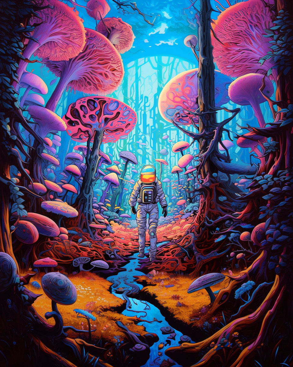 AI generated: Psychonaut doing his/her job (Midjourney - Concept Art)