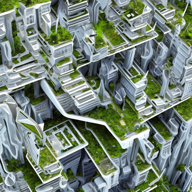 Stable Diffusion prompt: The city is populated by strange and ...