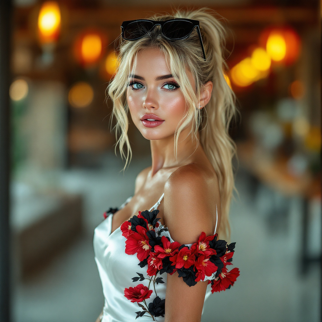 صورة مولدة بالذكاء الاصطناعي: FLUX prompt: gorgeous female,blonde hair, a portrait of a beaut... (نموذج FLUX - صور شخصية)