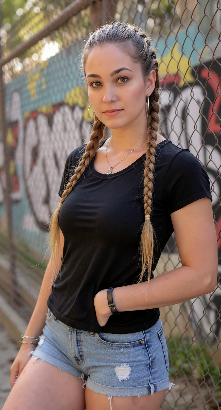 صورة مولدة بالذكاء الاصطناعي: FLUX prompt: A photorealistic portrait of an athletic german wo... (نموذج FLUX - صور شخصية)