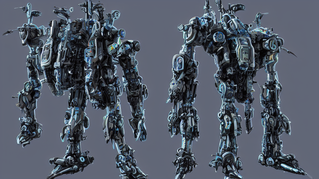Stable Diffusion prompt: front view mech body armor, mech...