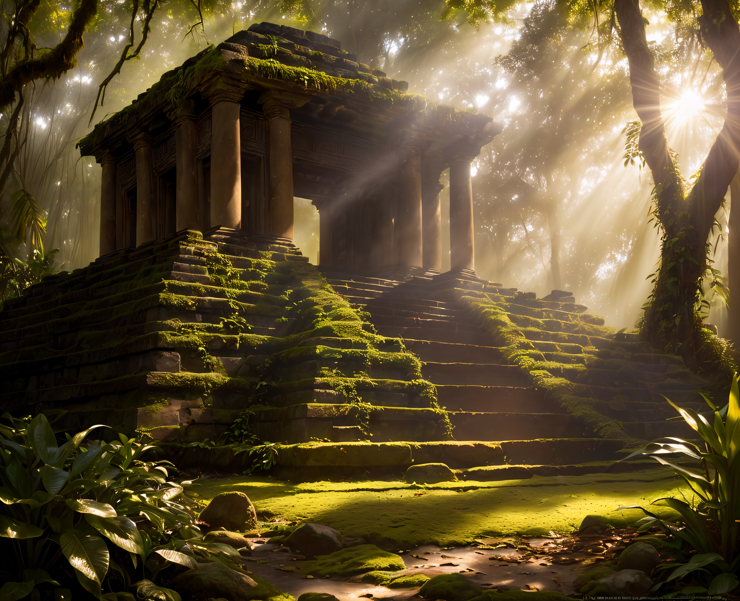 AI generated: Lost Aztec Temple v1 (DreamShaper - Architecture)